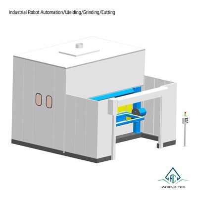 Tre-axlig lägesställare Robot Sidomonterad Truss Workstation